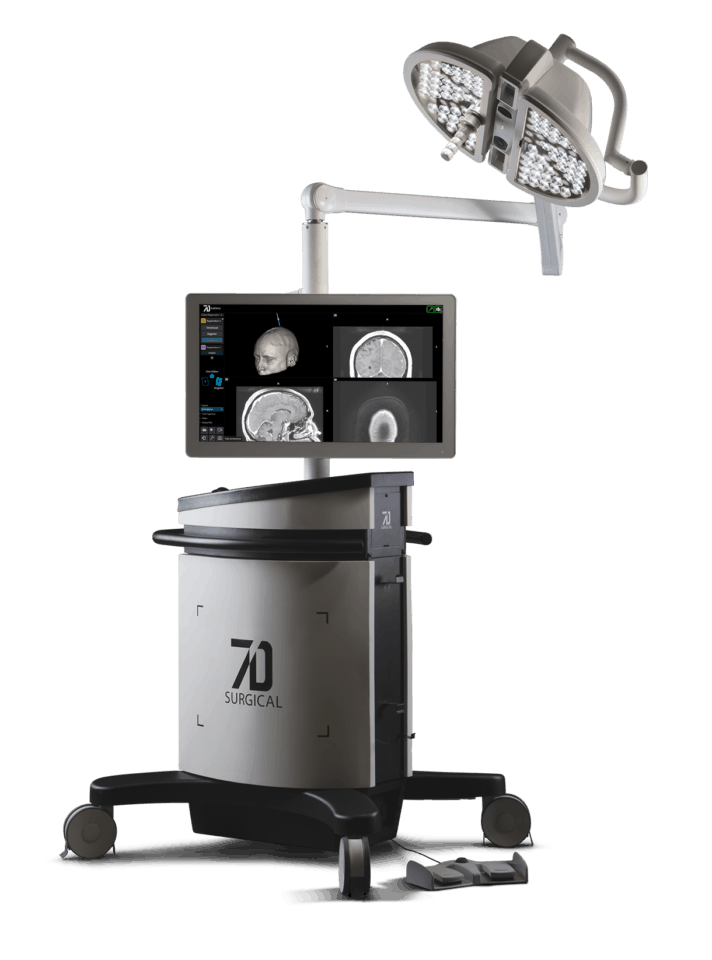 7D System with cranial surgical screen